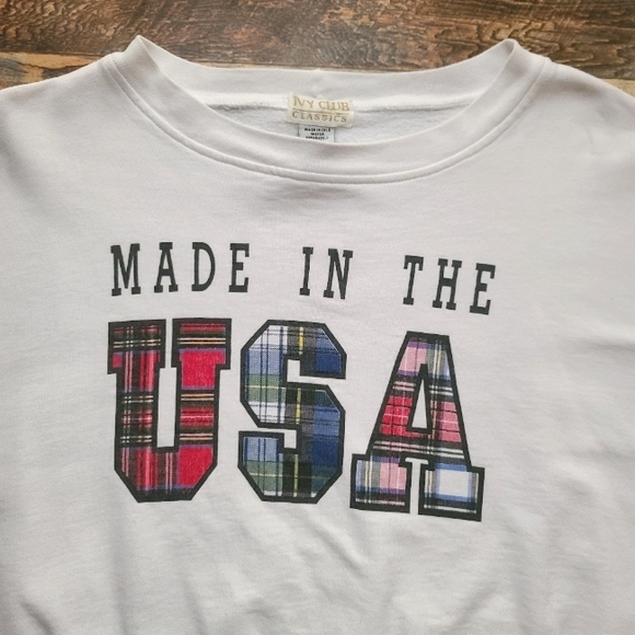 Made in the USA Oversized Sweatshirt Size Medium - Picture 10 of 10